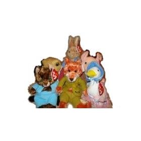 TY~BEATRIX POTTER A SET OF 6 BEANIES