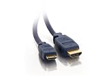 Cables To Go 40437 HDMI Mini to HDMI 1080p Version 1.3 High-Speed Cable with Deep Color (2 Meters, Blue)