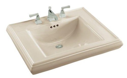 Kohler K-2259-1-96 Memoirs pedestal lavatory basin with single-hole faucet drilling, Biscuit
