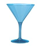 Indigo Blue Polycarbonate Martini Glass by Precidio