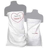 NaughtyGifty "Touch My Heart" Funny Bath Towel-Christmas Gift Ideas for Couples,Romantic Christmas Gifts for Him or for Her,Cute Christmas Gifts