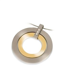 Boccia Damen-Anhänger Titan teilweise goldplattiert mit 3 Brillanten 0,015 0741-04