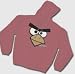 ANGRY BIRDS HOODIES FOR KIDS - ANGRY BIRDS YOUTH HOODY for Boys and Girls - RED FACE (Large)