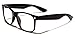Children Age 6-14 Clear Lens Wayfarer Sunglasses - Black Frame