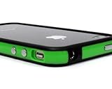 Green and Black Premium Bumper Case for Apple iPhone 4 - AT&T