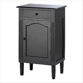 Distressed Matte Black Storage Cabinet by Shop Nebula