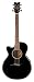 Dean Performer Mini Jumbo Acoustic-Electric Left Handed Guitar, Classic Black