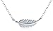 Amazon Collection Sterling Silver Stationed Feather Pendant Necklace, 16