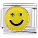Black Smiley Face Italian Charm