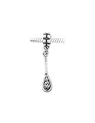 Sterling Silver Large Field Hockey Lacrosse Stick Dangle Bead Charm