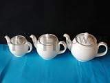 Review Dandy Lines  / Dndylne China Tea Pot 6 Cup White/Platinum