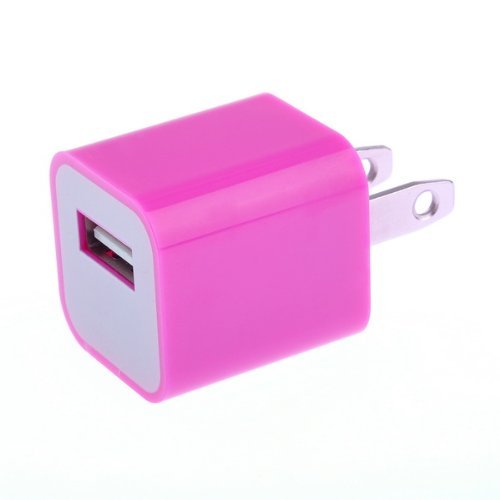 Hot Pink USB Power Adapter Wall Charger For iPhone 4 iPod Hot Pink USB Power Adapter Wall Charger For iPhone 4 iPod