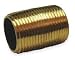 Industrial Grade 1VGT3 Nipple, Red Brass, 3/4 x Close, Threaded