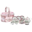 SCHYLLING TOYS ROSE TIN TEA SET IN BASKET