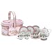 SCHYLLING TOYS ROSE TIN TEA SET IN BASKET
