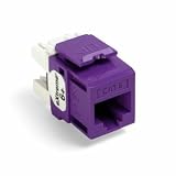 Leviton QuickPort Cat6 8-Conductor Connector, Purple