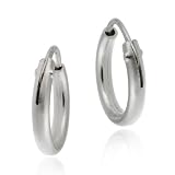 Sterling Silver Small Polished Hoop Earrings