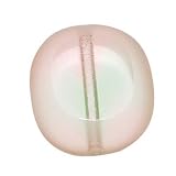 Czech Glass Table Cut Window Beads 12x14mm Cushion - Two Tone Green / Pink (6)