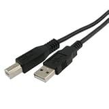 Fosmon Black High Speed USB 2.0 Cable (Type A Male to Type B Male) for Printers, Scanners, and Other Devices - 15ft