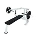 Free Shipping The Valor BF-9 Independent Bench Press is great for the individual user that may need a safety catch if lifting alone. Each arm is independent of the other which allows the user to place variable weight levels on each arm if needed. The extra long seat pad on the Valor BF-9 Independent Bench Press allows the user to slide up and back on the pad allowing for a different range of motion during lifting. Plate storage pegs are located on the lower main frame near the back of the unit. Max weight on the Valor BF-9 Independent Bench Press is 135lbs. per arm 270lbs total. WARRANTY: Frame: Lifetime Padding: 3 Years