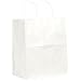 Duro 88206 Paper Bistro Food Service Small Shopping Bag, 10" Length x 6-3/4" Width x 12" Height, White (Pack of 250)