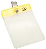 Menda 35010 ESD veilige verticale Clip-On Badge Holder, 2-11/16 "Breedte x 3-11/16" Hoogte (Pack van 50)