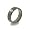 Eve's Addiction Titanium Mens Wedding Band with Single CZ, 10