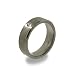 Jewelry : Eve's Addiction Titanium Mens Wedding Band with Single CZ
