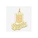 Kansas City Royals 1in Logo Pendant - 14kt Yellow Gold