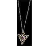 Jewelled Celtic Triskele English Pewter Necklace