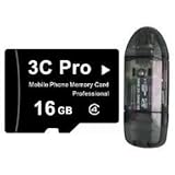 3C Pro 16GB microSD microSDHC Transflash Memory Card Class 4 with SD Adapte ....