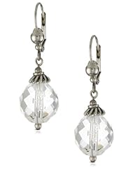 Sorrelli "French Blush" Simple Crystal Drop Silvertone Earrings