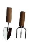 Let a Teddy Messenger Deliver Your thoughts Holding These Miniature Wooden Garden Tools (Approx 3cm) - Teddy Delivery / Dolls House Accessory