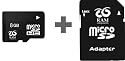 RAM Components 8 GB Micro Secure Digital High Capacity (Micro SDHC) Speicherkarte inkl. SD Adapter, USB-Lesegerät und Case