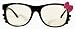 Kitty Whiskers Nerd Black w/Pink Bow Clear Lens Glasses