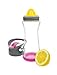 Full Circle Wherever Water Lemon Infuser 20-Ounce Glass Bottle, Raspberry Pink