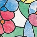 Brewster Home Fashions T346-0117 Red And Blue Stained Glass Window Film Twinpack - 17.7 in.