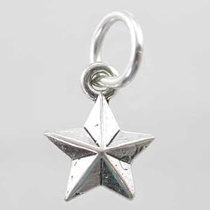 Tiny Texas Star Charm in Sterling Silver, #9887