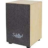 Schalloch Cajon with Burl Wood Front, Black