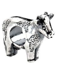 Sterling Silver Kera Silver Cow Bead Fits Pandora