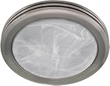 Hunter Bathroom Fan w/ Light: Saturn Brushed Nickel Model # 90053