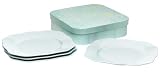 Rosanna Dinner Party Set Of Four Dinner Plates Ice Blue In Gift Box