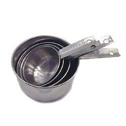 Standard Duty Stainless Steel Measuring Cups, Set of 4