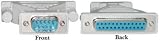 DB9 Male / DB25 Female, AT Modem Adaptor, Molded