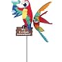Island Parrot Outdoor Lawn Wind Spinner - "It's 5 o'clock somewhere!"