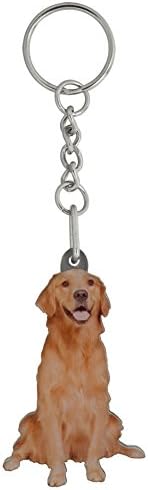 Got Yo Gifts Golden Retriever Mirrored Acrylic Keychain