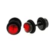 Black Anodized Stainless Steel Faux Plug - Red CZ- 16g Stud - 6mm Fake Plug - Sold as a Pair Black Anodized Stainless Steel Faux Plug - Red CZ- 16g Stud - 6mm Fake Plug - Sold as a Pair