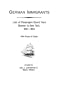 German Immigrants: Lists of Passengers Bound from Bremen to New York, 1847 - 1854, With Places of Origin