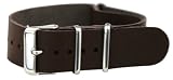 20mm Leather Light Brown Nato Ballistic Military Watch Band Strap G-10 Fits All Timex Weekender Watches!!!