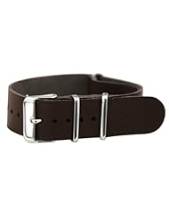 20mm Leather Light Brown Nato Ballistic Military Watch Band Strap G-10 Fits All Timex Weekender Watches!!!